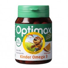 Optimax Kinder omega3 kauwtabletten 50stuks  小熊系列儿童DHA鱼油 50粒  (1岁及以上) 