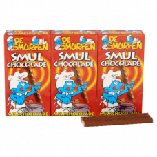 De Smurfen Smul Melkchocolade 3 x 50g De Smurfen Smul Melkchocolade 3 x 50g
