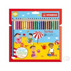 Kleurpotlood Stabilo Trio dik 24 kleur 彩色铅笔Stabilo24色三重奏