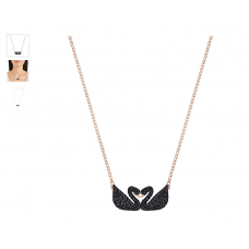 Swarovski New Iconic Swan Double Necklace, Black 5296468 施华洛世奇标志性天鹅双项链,黑色 Swarovski New Iconic Swan Double Necklace, Black 5296468 施华洛世奇标志性天鹅双项链,黑色