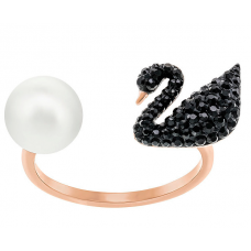 Swarovski New Iconic Swan Ring, Black 施华洛世奇新标志性天鹅戒指,黑色 Swarovski New Iconic Swan Ring, Black 施华洛世奇新标志性天鹅戒指,黑色