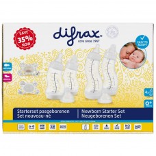 Difrax Newborn Transparant Starterset 荷兰迪福防胀气S形奶瓶新生儿6件套装 
