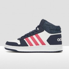 ADIDAS HOOPS MID 2.0 SNEAKERS WIT/ROZE KINDEREN ADIDAS HOOPS MID 2.0运动鞋白色/粉红色儿童